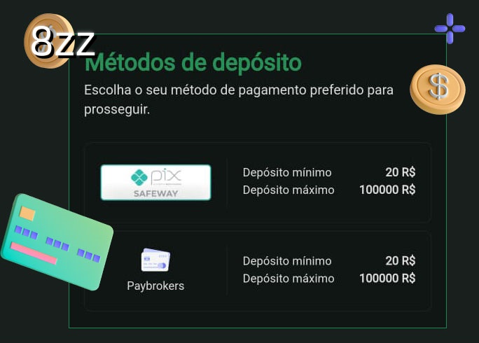 O cassino 8zz.combet oferece uma grande variedade de métodos de pagamento